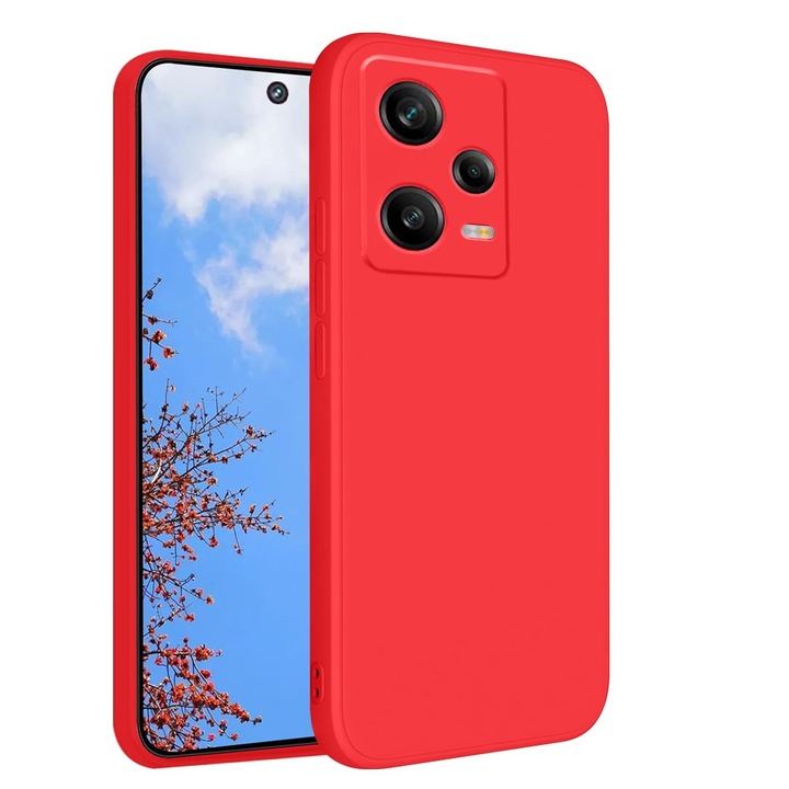 Кейс за Xiaomi Redmi Note 12 5G / Poco X5 силиконов кейс червен
