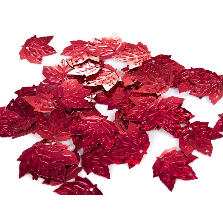 Dekoratív levelek kézművesekhez, Dekolo, juhar, piros