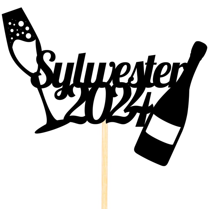 Torta feltét, PartyCollection Szilveszter, Fekete