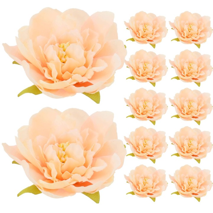 Mesterséges virágfejek bazsarózsa Dekolo.pl, készlet 12 db, 7x4cm