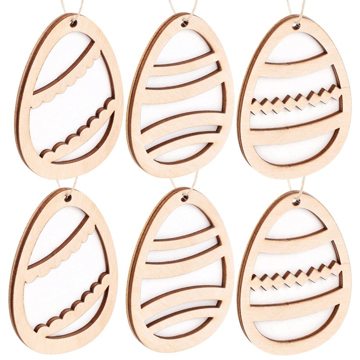 Húsvéti tojások, Dekolo.pl, 6 darabos készlet, 5,5x8cm, tarka