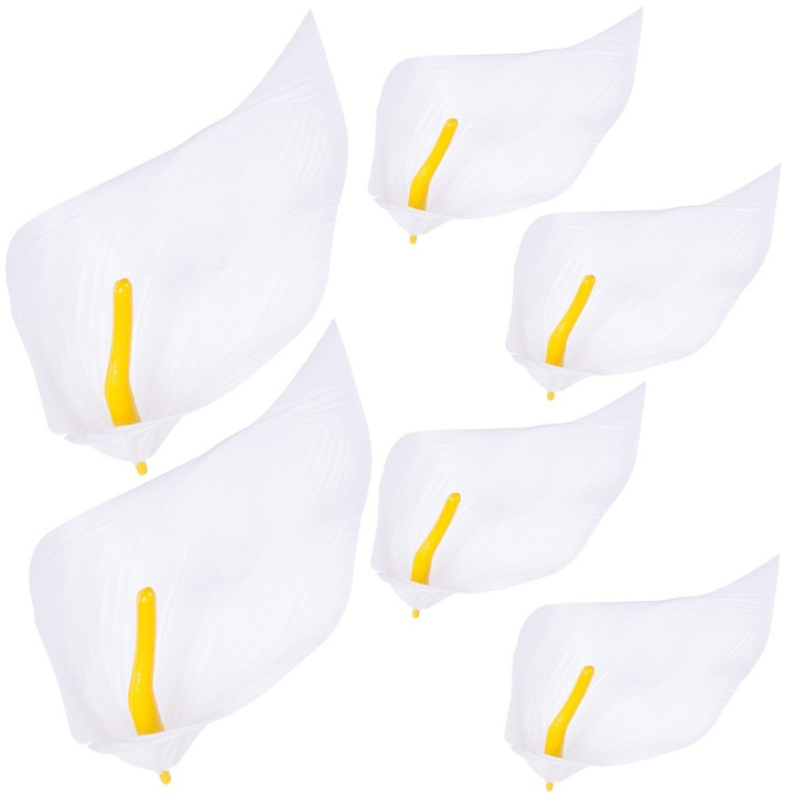 Művirág, Dekolo.pl, kála, fehér, 16x6cm, 6 db-os készlet