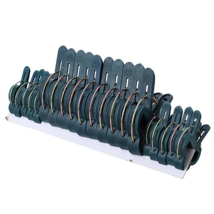 20 db-os csipesz készlet a növények támasztásához, Dekolo.pl, műanyag, kék, 4cm/6cm