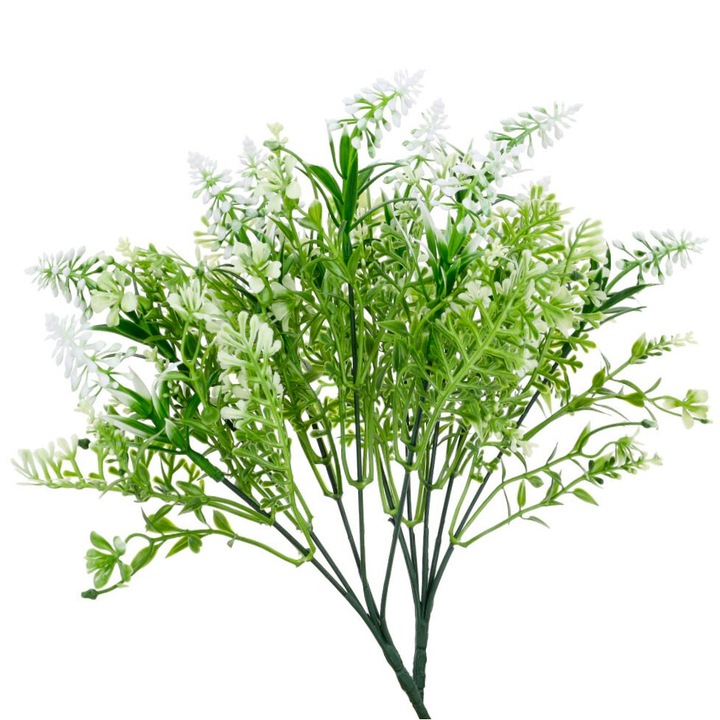 Gally művirággal, Dekolo.pl, műanyag, fehér/zöld