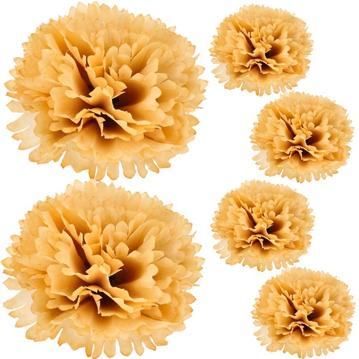 Művirág, Dekolo.pl, 6 db, 8 cm, Sárga