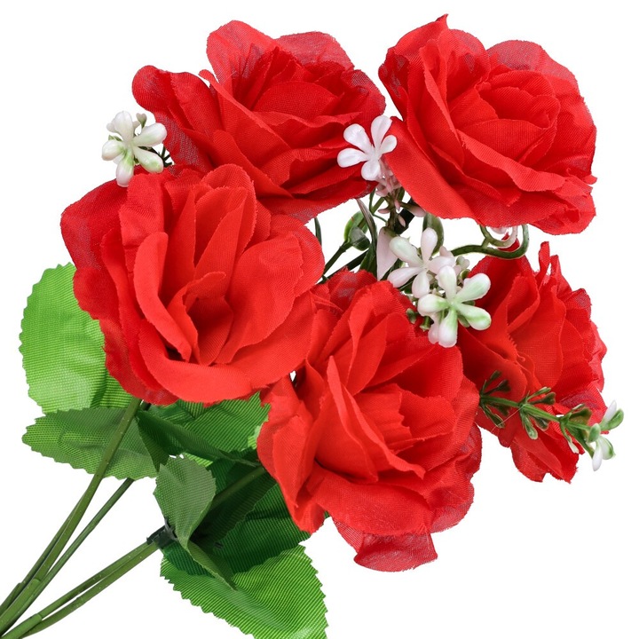 Műrózsa csokor, Dekolo.pl, 30 cm, Többszínű