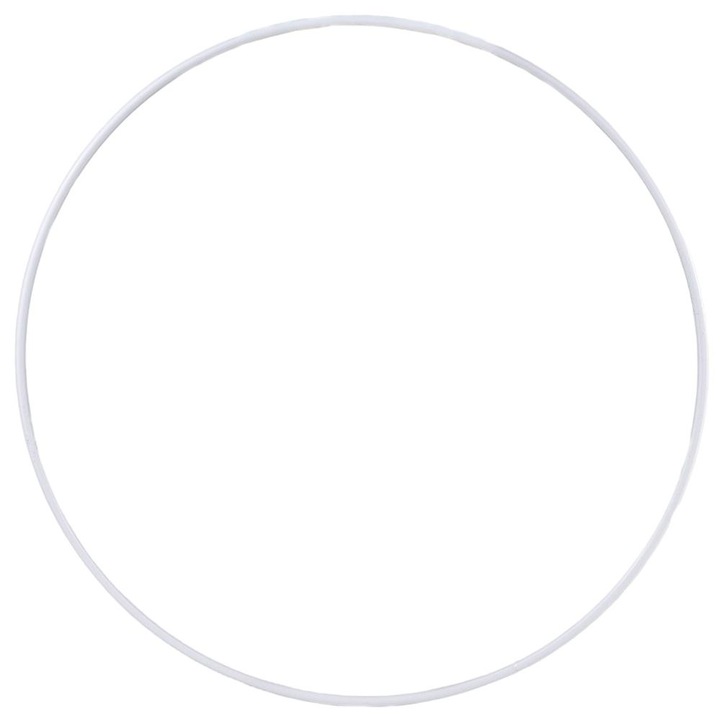 Díszítő kör Álomfogóhoz, Dekolo.pl, fém, fehér, 15 cm