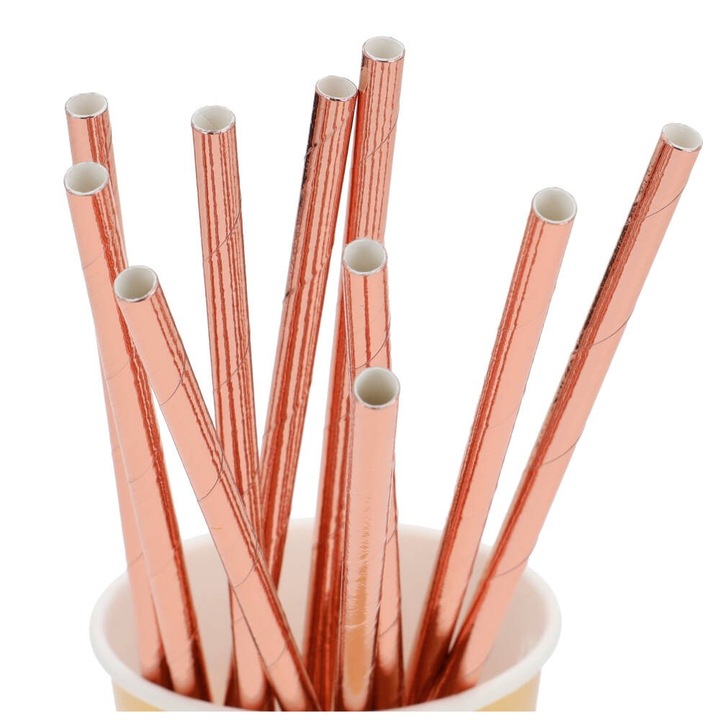 Paie de hartie Dekolo.pl, auriu roz, 10 buc