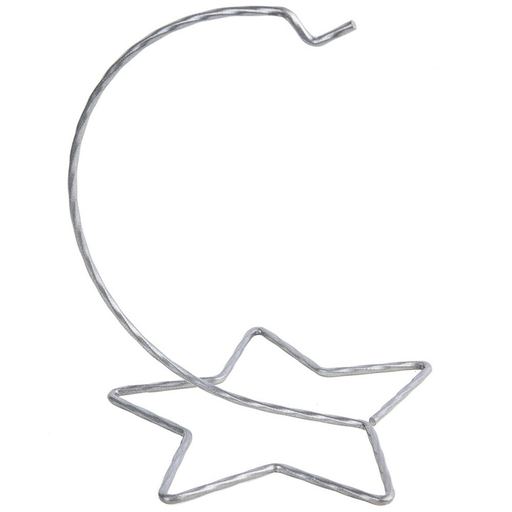 Dekoratív asztali állvány, Dekolo.pl, fém, ezüst, 14cm