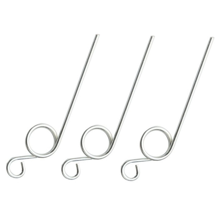 Комплект 3 броя поставки за яйца Dekolo, Metal, Silver, 5 см