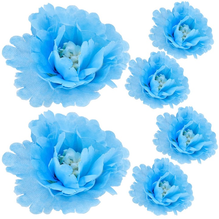 6 db művirág készlet, Dekolo.pl, 6 cm, kék