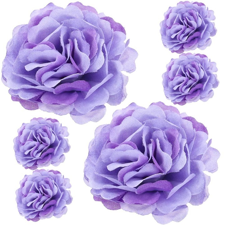 6 db művirág készlet, Dekolo.pl, krizantém, lila, 5 cm