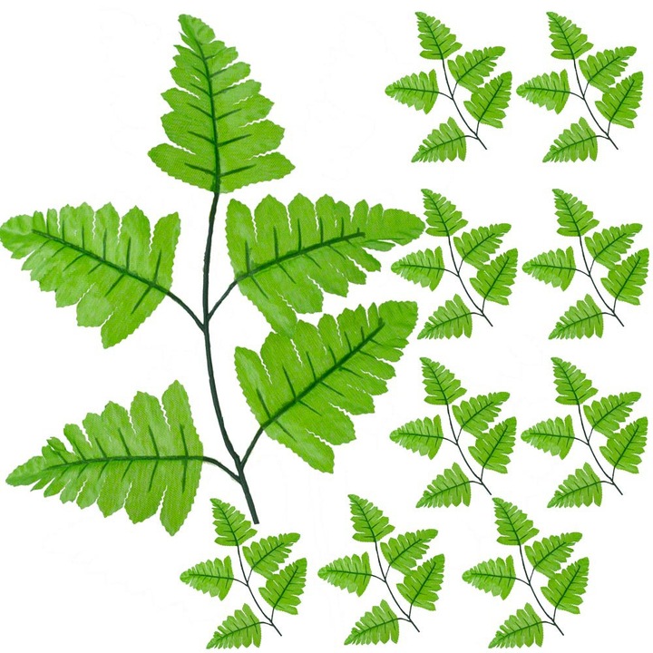 Mesterséges növények, Dekolo.pl, 10 db-os készlet, zöld, 40cm