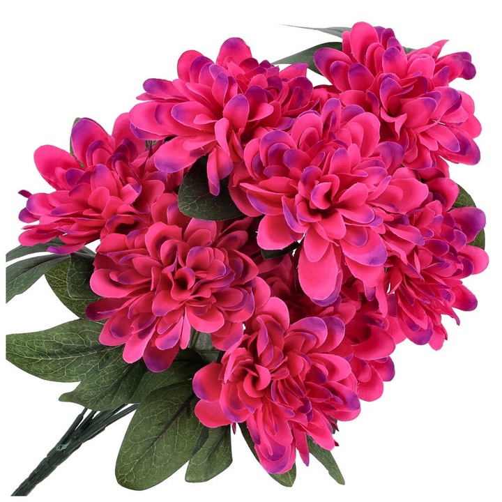 Művirág csokor Dekolo.pl, dália, amaránt lila végekkel, 42cm