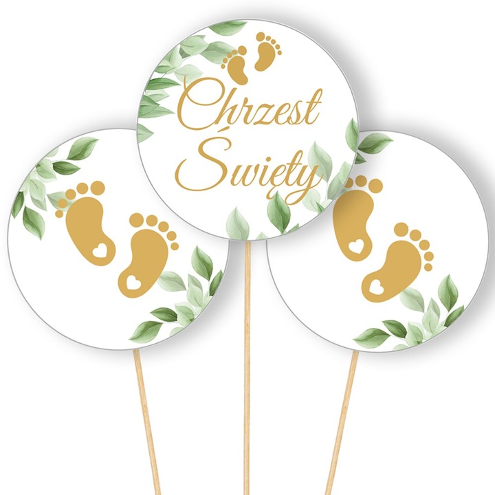 Topper Botez Topper Tort Sfant Decorat Tort Decorat Tort 3buc