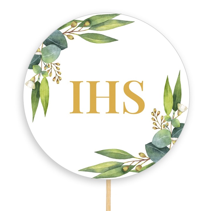 Topper tort, Dekolo.pl, IHS, 7x20cm, alb