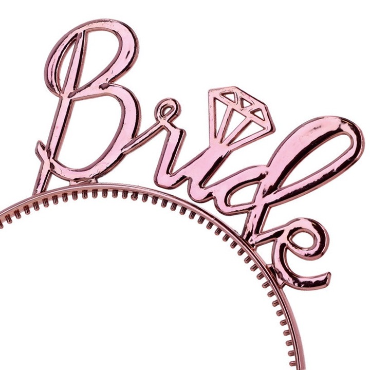 Парти корона Dekolo.pl, Булка, розово злато, 18.5x11.5cm