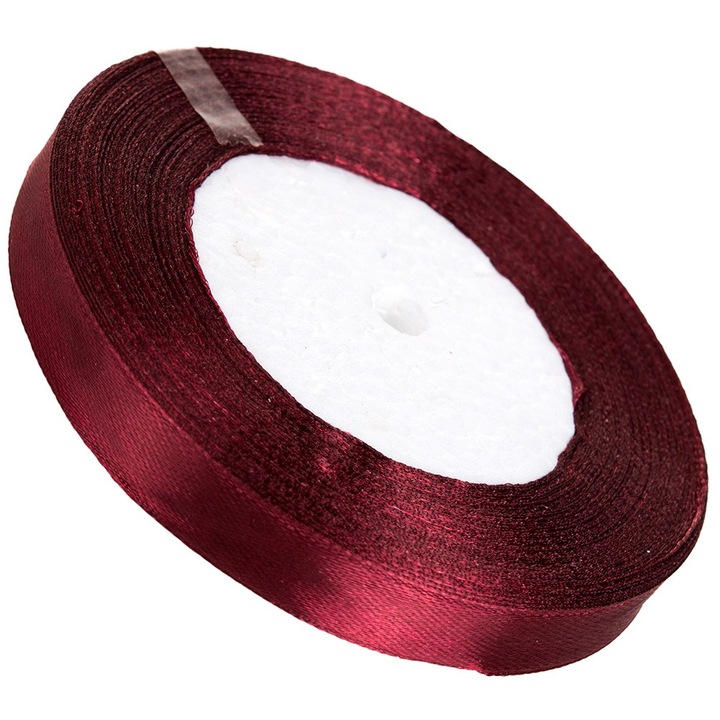 Panglica, Dekolo, 6mm, 32m, satin, visiniu, 011