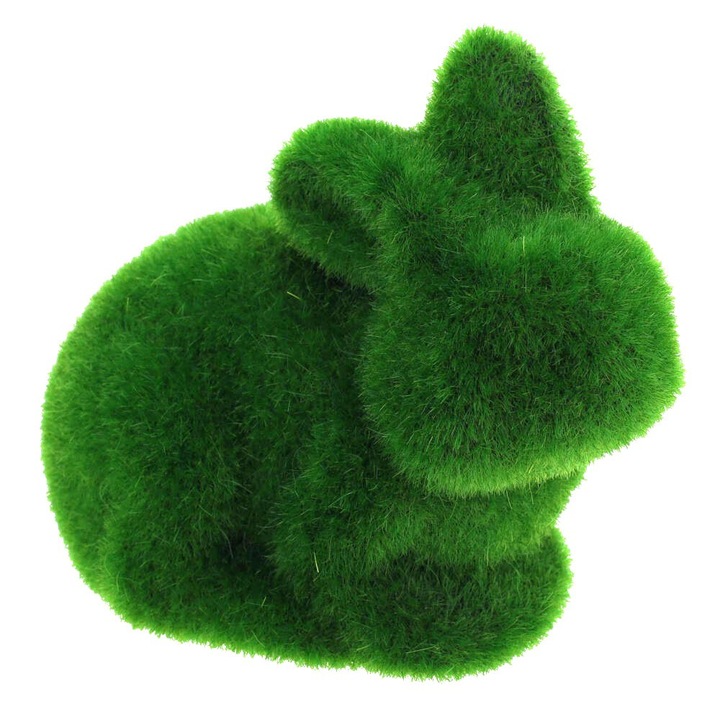 Dekolo.pl Dekoratív figura, húsvéti nyuszi, sötétzöld, 11x8cm