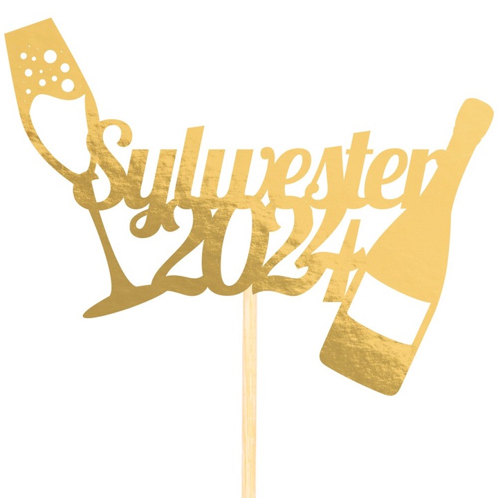 Topper pentru tort, PartyCollection auriu