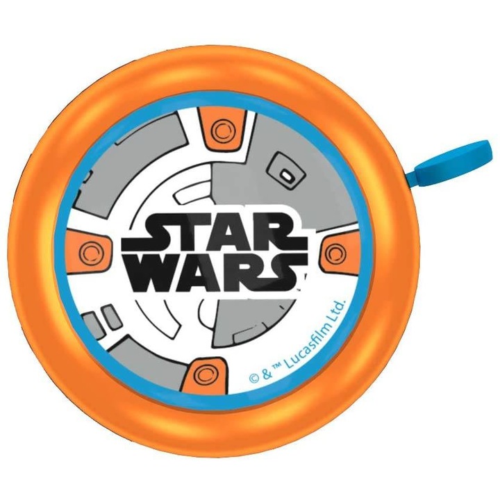 Sonerie bicicleta Disney Star Wars BB8, metal, 22mm, multicolor