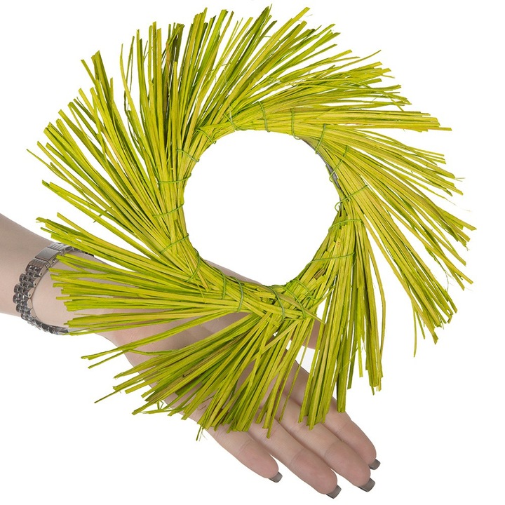 Corona decorativa VIPOLIMEX, ratan, verde deschis, 22cm