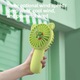 Ventilator portabil mini, 3 viteze, silicon, albastru, 148x86x45mm
