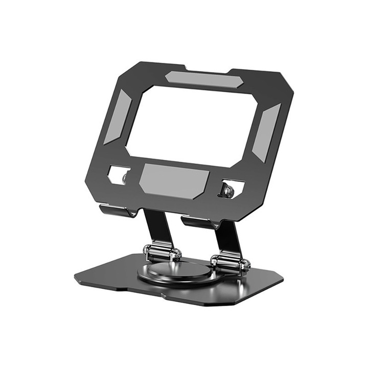 Suport tableta reglabil, Suport tableta iPad, rotire 360, pliabil, antiderapant, compatibil 4-13 inch, negru