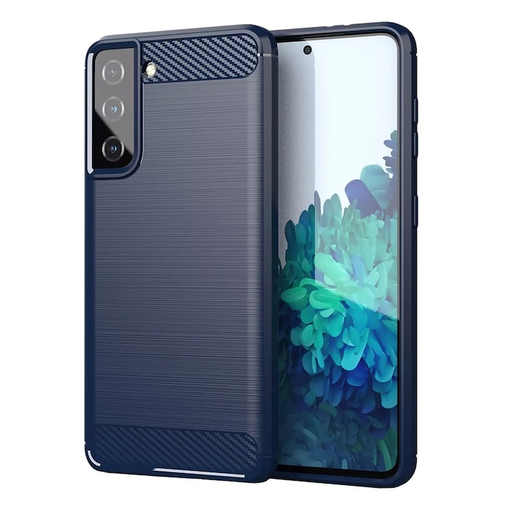 Samsung Galaxy S20 FE / S20 FE 5G tok - Techsuit szénszálas szilikon - kék
