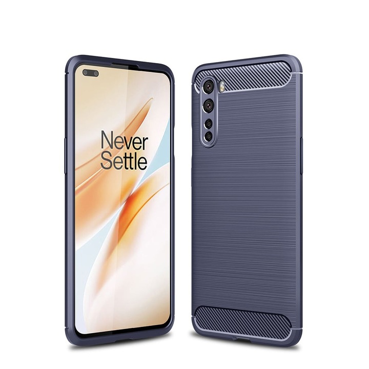 Кейс за OnePlus Nord 5G - Techsuit Carbon Silicone - Син