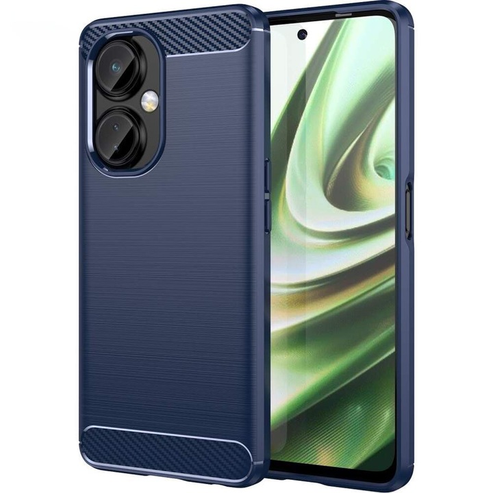Кейс за OnePlus Nord CE 3 Lite - Techsuit Carbon Silicone - Син