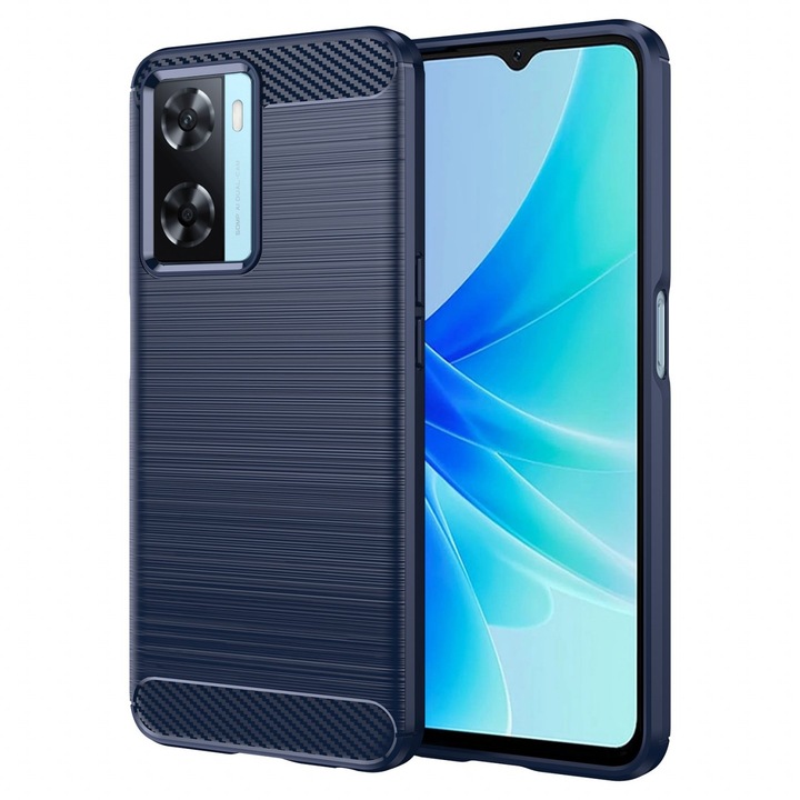 Oppo A57 4G / A57s / OnePlus Nord N20 SE tok - Techsuit karbon szilikon - kék