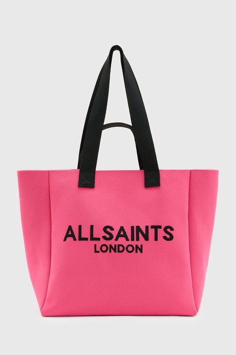 AllSaints, Чанта с лого Izzy, Черен, Черен/Розово, 36 x 39 x 19 CM
