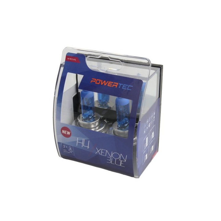 Комплект 2 крушки H4, Xenon Blue, 12V, 60W P43T