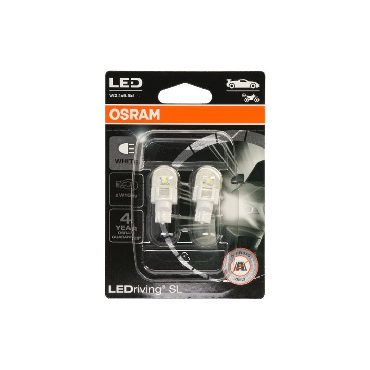 Set 2 bucati bec W16W 12V 2, 1W W2, 1X9, 5D