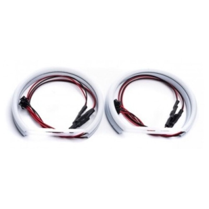 Készlet Angel Eyes LED COTTON BMW X5 E53 Facelift az eredeti gyűrűk cseréjéhez 2x127mm + 2x146mm Xenon Bright