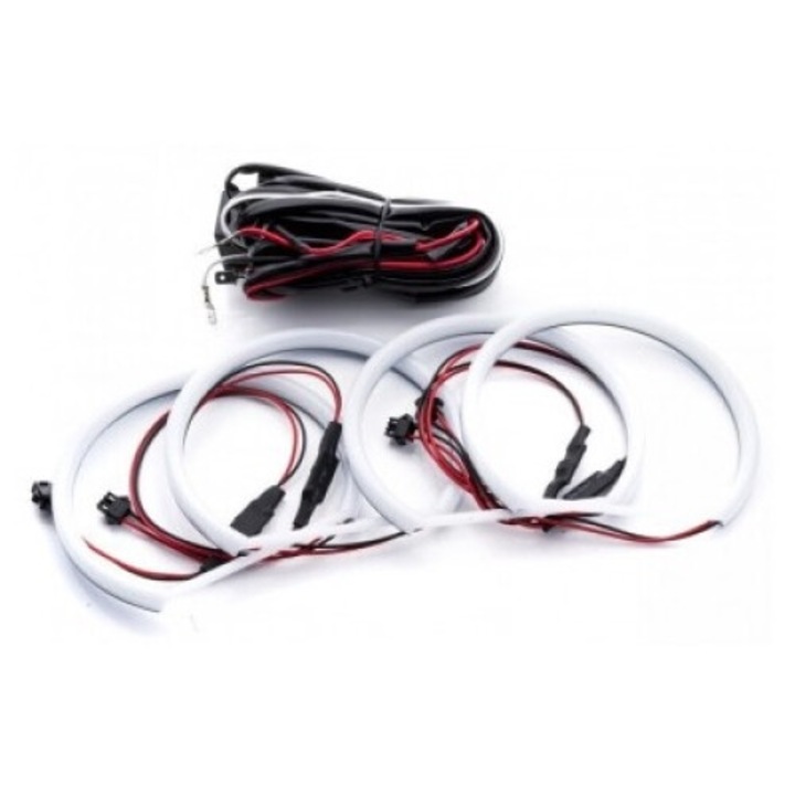 Készlet Angel Eyes LED COTTON BMW X5 E53 Facelift az eredeti gyűrűk cseréjéhez 2x127mm + 2x146mm Xenon Bright