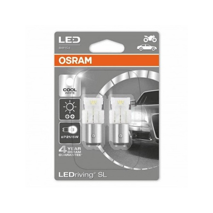 2 db led autós izzó készlet Osram LEDriving Premium P21/5W 12V 6000K 7528DWP-02B White Xenon Bright