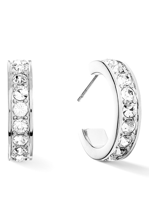 COEUR DE LION, Cercei rotunzi cu tija si zirconia, Argintiu