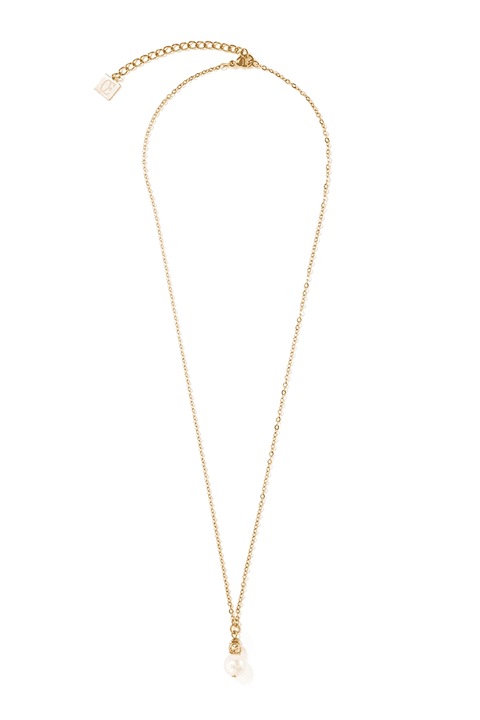 COEUR DE LION, Colier de otel inoxidabil cu perle, Auriu