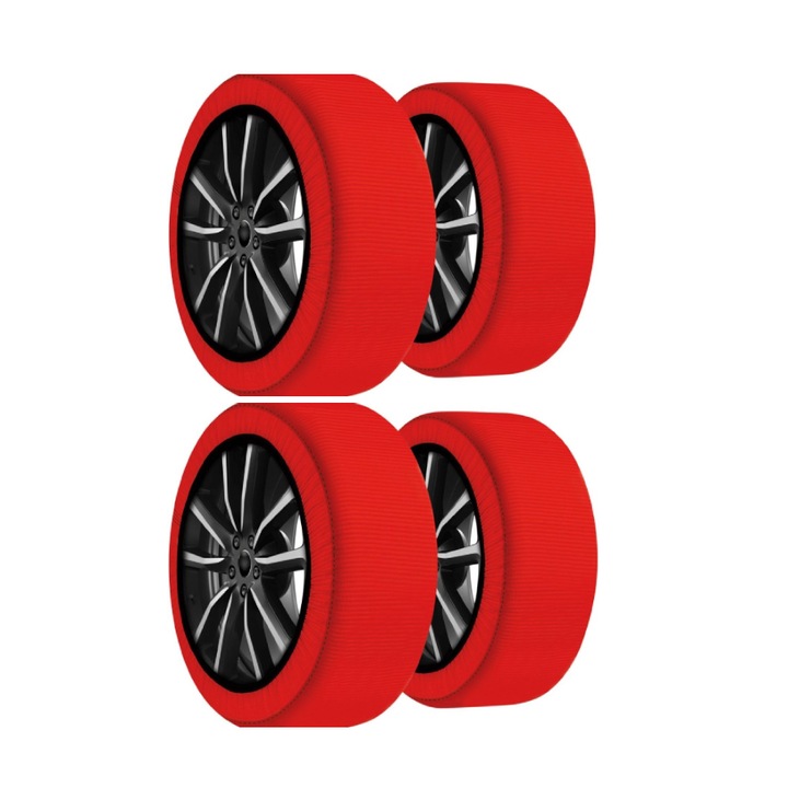 Set 2 x 2 Huse Textile Anti-Derapante, Marimea M, Manusi incluse