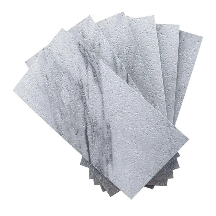 Autocolant autoadeziv, termorezistent, 10 buc, faianta cu efect de piatra, 15,6 x 7,6 cm, piatra/granit