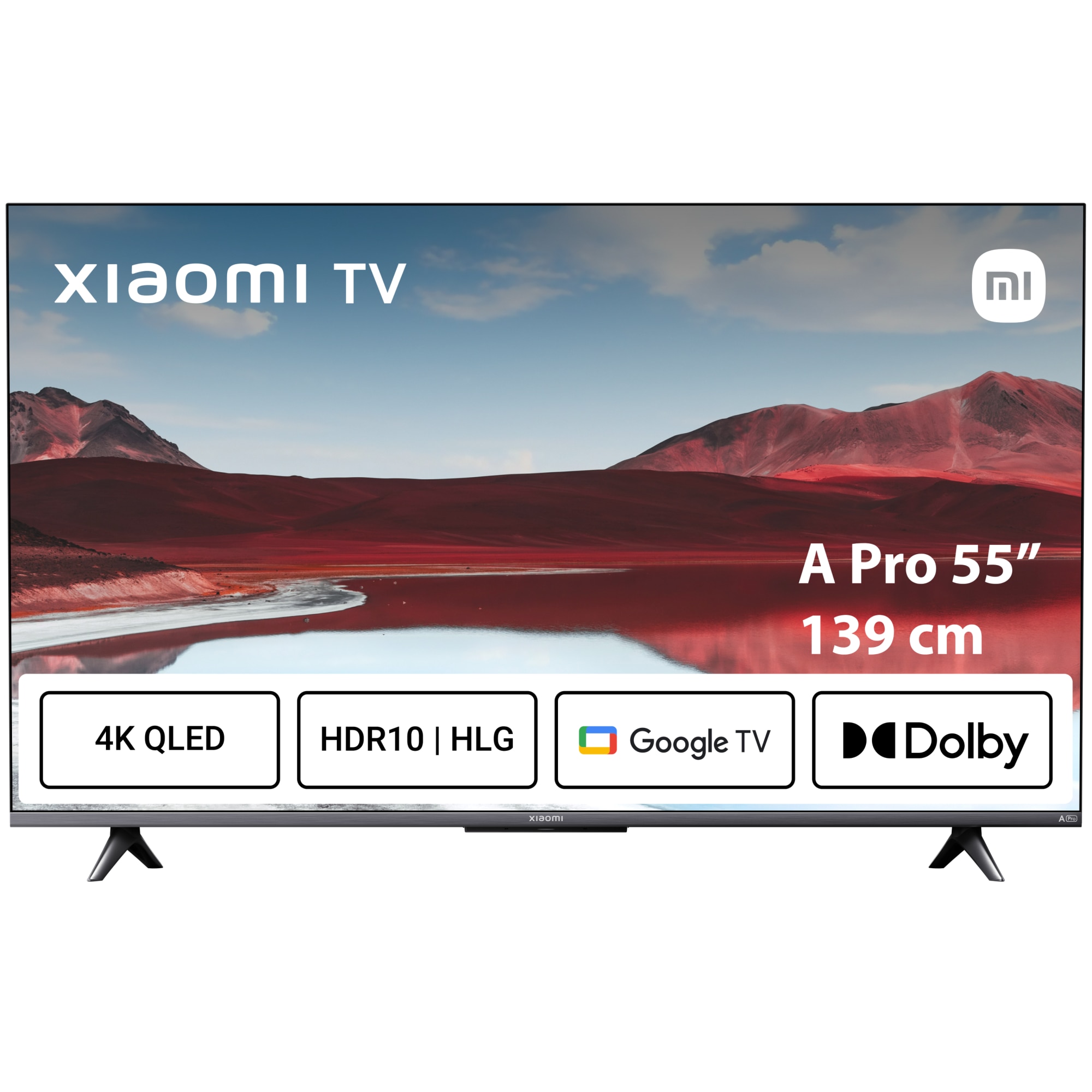 Televizor Xiaomi QLED A Pro, 139 cm, Smart Google TV, 4K Ultra HD, Clasa F ( Model 2024 )