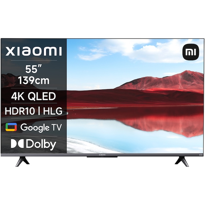 Televizor Xiaomi QLED A Pro, 139 cm, Smart Google TV, 4K Ultra HD, Clasa F ( Model 2024 )