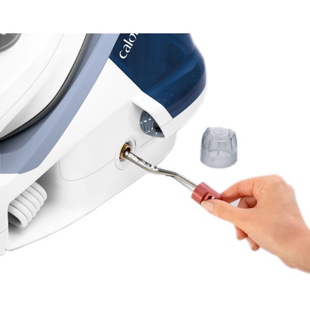 Statie de calcat Tefal Express Easy Control GV7550, Talpa Ultragliss, 2200 W, 1.7 l, 5.2 bar, 120 g/min, 220 g/min, Alb/Albastru