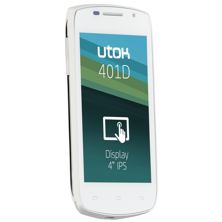 Смартфон UTOK 401Dw, Dual SIM, Бял