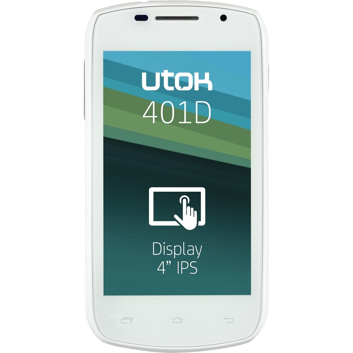 Смартфон UTOK 401Dw, Dual SIM, Бял