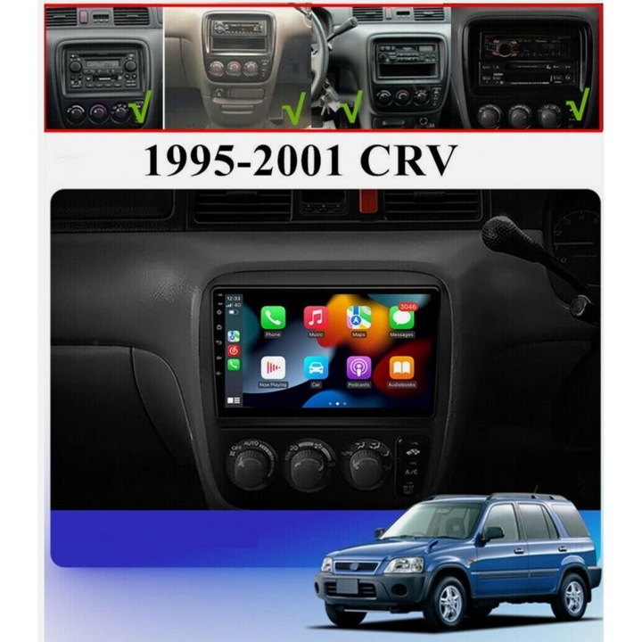 Мултимедия с навигация ZT, за HONDA CRV 1995-2001 9 ", 4+2+16, 9699