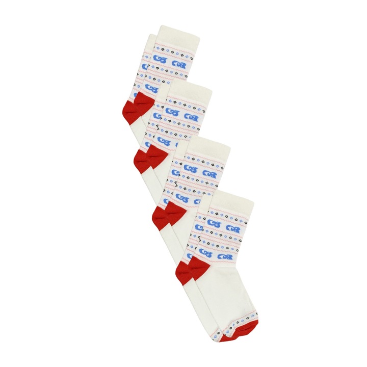 Комплект детски чорапи Chippo 233443-4 10-494, 4 чифта, Памук, 20-21, Бял