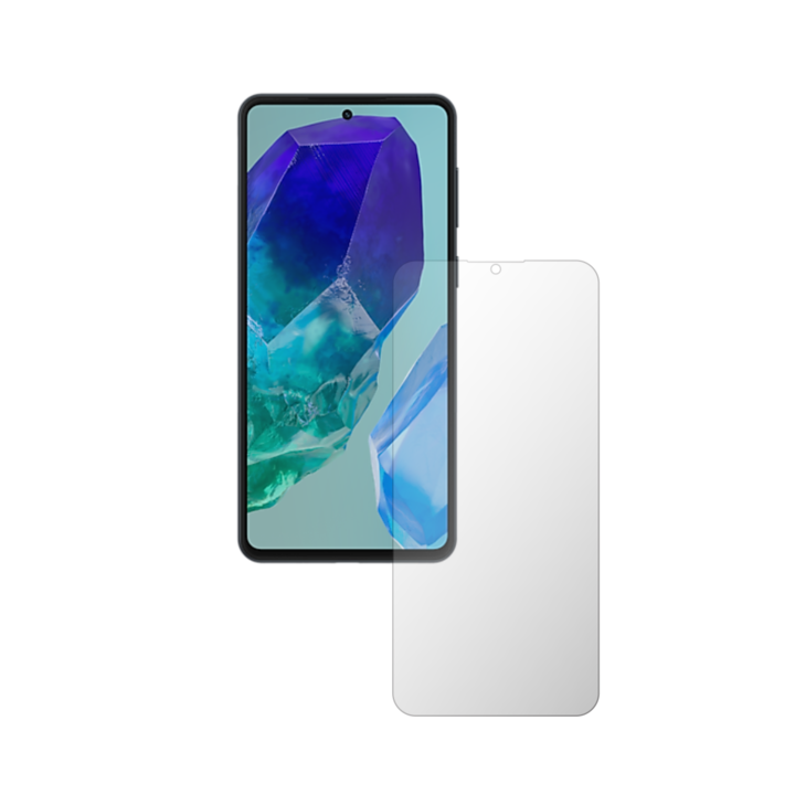 Комплект от 2X iSkinz протектор за екран за Samsung Galaxy M55 - подходящ за калъф, невидим Skinz HD, ултра-прозрачен силикон с пълно покритие, залепващ и гъвкав